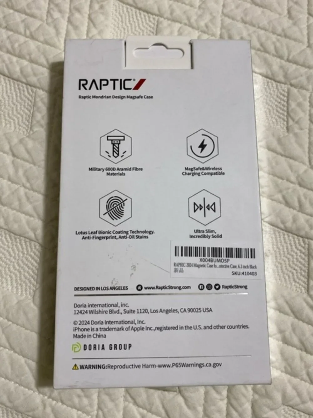 Lot of 2--RAPTIC Aramid Fibre Croxx Protective Phone Cases for iPhone 16 Pro